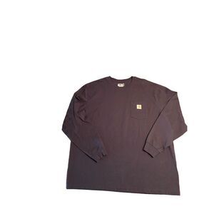 Carhartt Men Blue Tee Shirt Long Sleeve Loose Fit Size 2XL